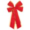 Northlight 18" x 30" Red 4-Loop Velveteen Christmas Bow with Gold Trim